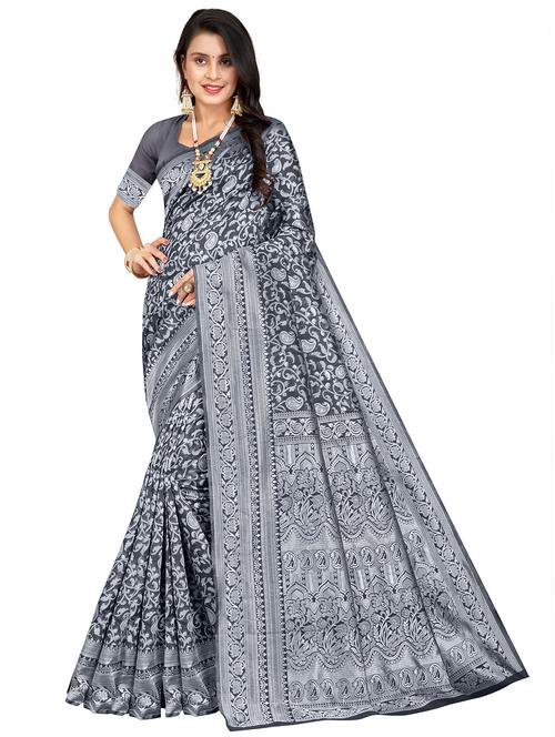 self design kanjivaram saree with blouse - 20047113 - Very Small Image - 1