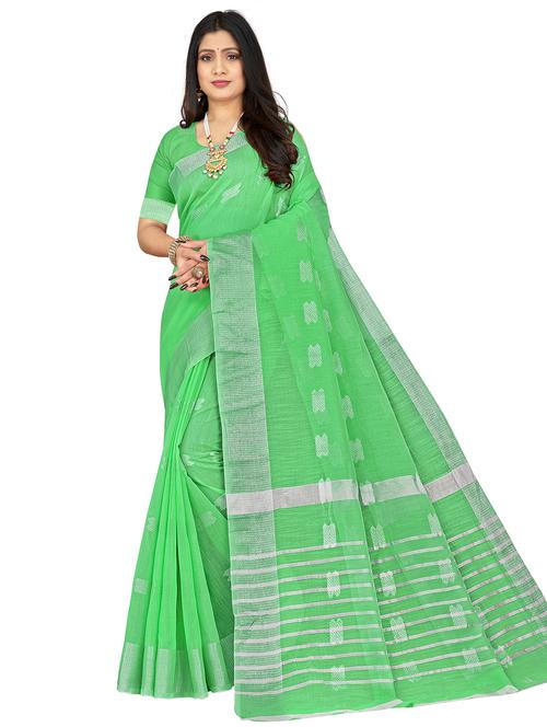 self design woven saree with blouse - 20047402 - Very Small Image - 1