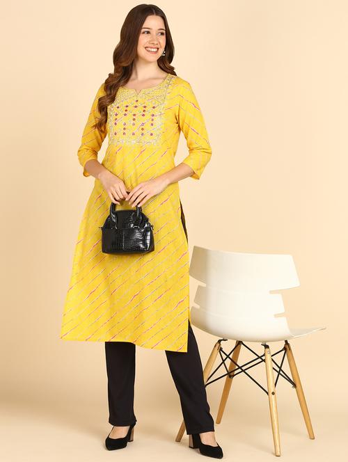 women's straight kurta - 20047752 - Very Small Image - 1