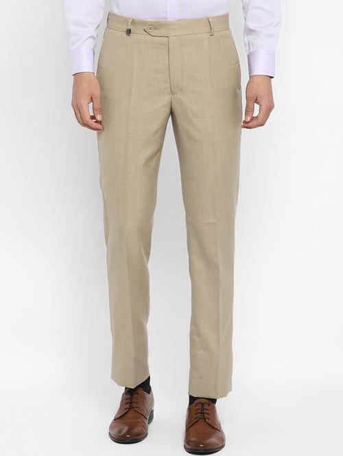 solid flat front formal trousers - 20047901 - Very Small Image - 1