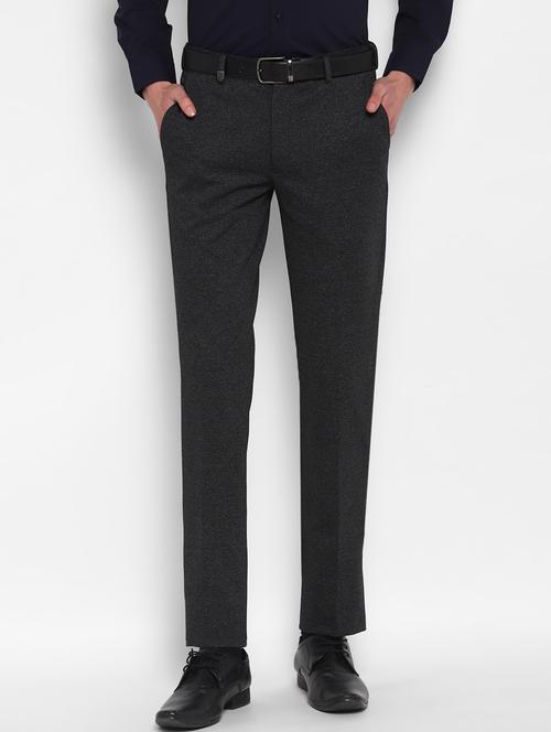 men's solid flat front formal trouser - 20047914 - Very Small Image - 1