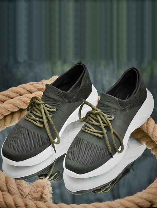 green fabric lace up shoes - 20049494 - Very Small Image - 1