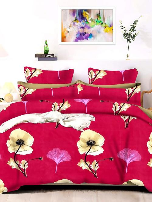 polycotton bedsheet for double bed with 2 pillow covers - 20050929 - Very Small Image - 1
