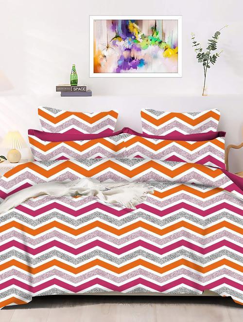 polycotton bedsheet for double bed with 2 pillow covers - 20050931 - Very Small Image - 1