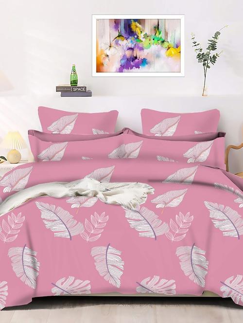 polycotton bedsheet for double bed with 2 pillow covers - 20050937 - Very Small Image - 1