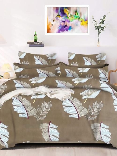 polycotton bedsheet for double bed with 2 pillow covers - 20050941 - Very Small Image - 1