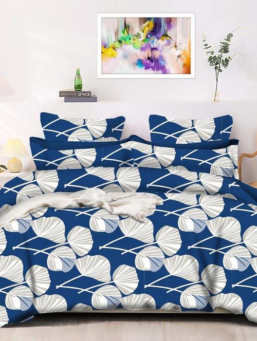 polycotton bedsheet for double bed with 2 pillow covers - 20050946 - Very Small Image - 1