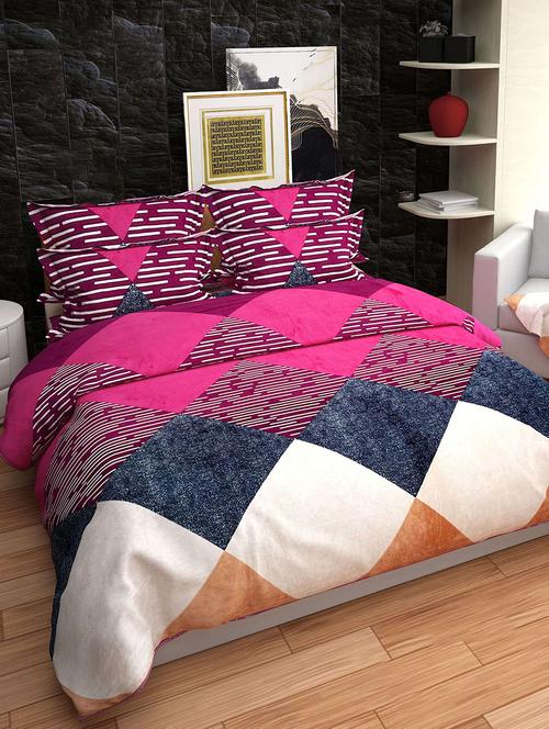 extra smooth warm double bedsheet velvet king size bed sheet with 2 pillow covers - 20051311 - Very Small Image - 1