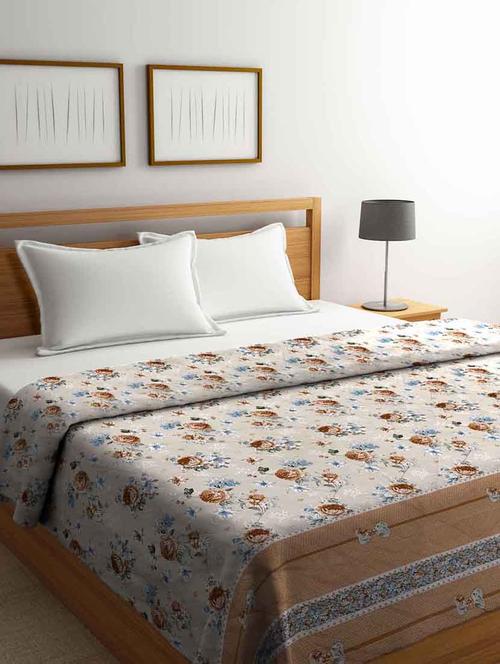 fabinaliv multicolor floral 350 gsm micro fiber filling double bed comforter - 20052048 - Very Small Image - 1