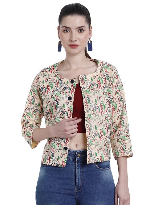 cloth hut women printed shrug - 20053911 - Very Small Image - 1