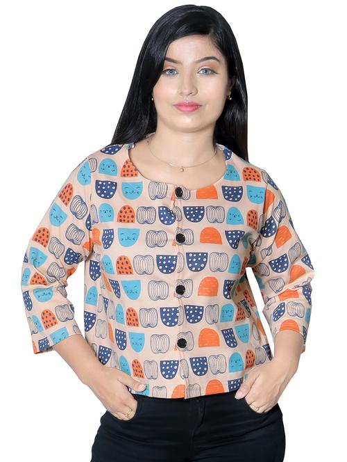 cloth hut women printed shrug - 20053923 - Very Small Image - 1