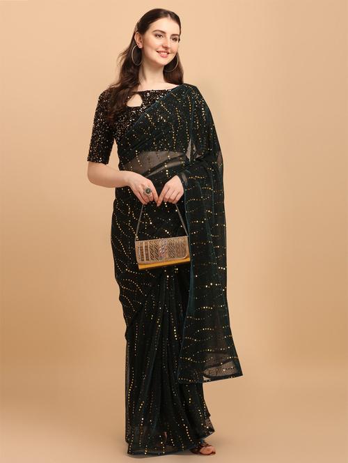 embellished saree with blouse - 20054508 - Very Small Image - 1