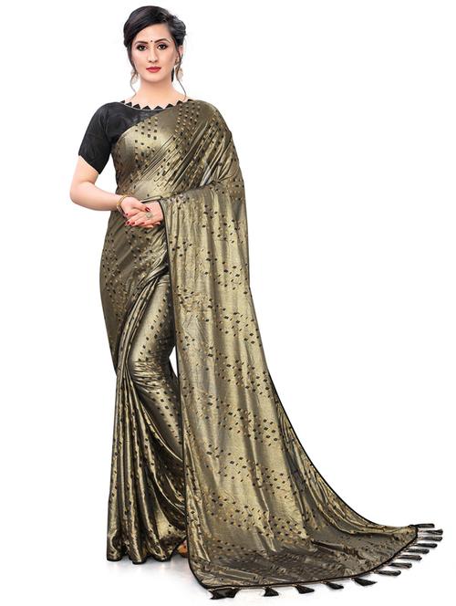 printed saree with blouse - 20054660 - Very Small Image - 1