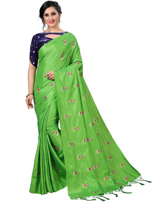 embroidered saree with blouse - 20054763 - Very Small Image - 1