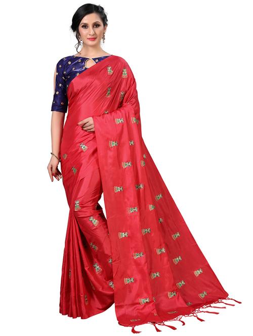 embroidered saree with blouse - 20054764 - Very Small Image - 1