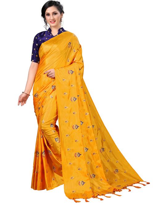 embroidered saree with blouse - 20054769 - Very Small Image - 1