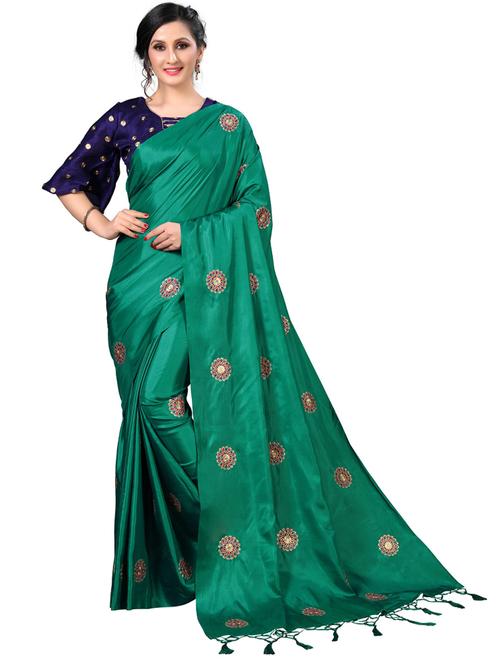embroidered saree with blouse - 20054770 - Very Small Image - 1