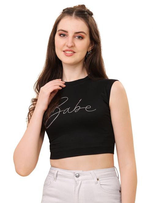 women printed crop top - 20055159 - Very Small Image - 1