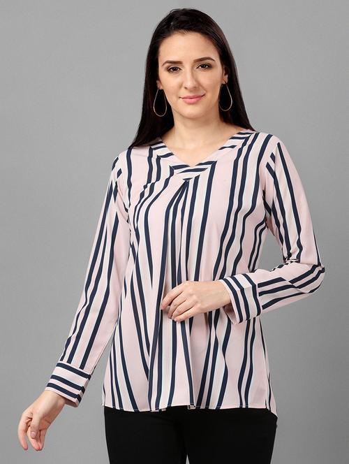 pink crepe regular top - 20055239 - Very Small Image - 1