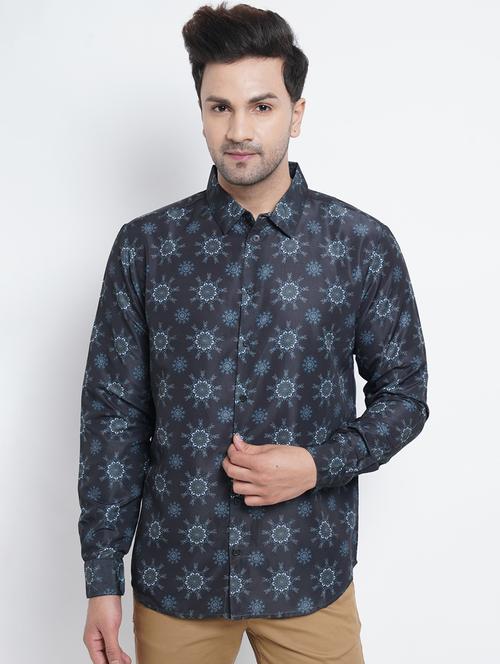 mens florals casual shirt - 20055661 - Very Small Image - 1
