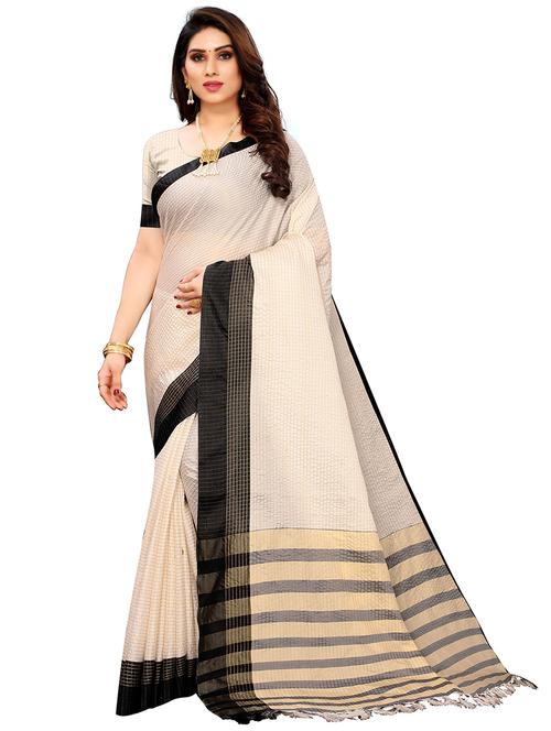 self design woven saree with blouse - 20055870 - Very Small Image - 1