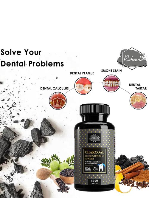 activated charcoal instant teeth whitening powder yellow teeth removal (50 g) - 20056607 - Very Small Image - 1