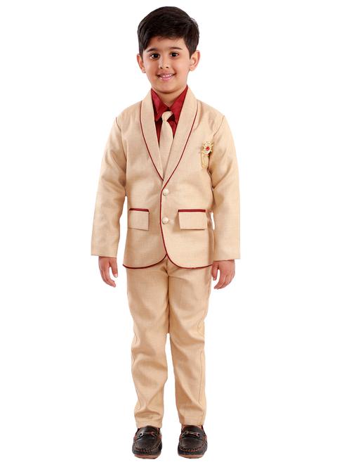 boys party wear 3 piece suit set - 20057138 - Very Small Image - 1