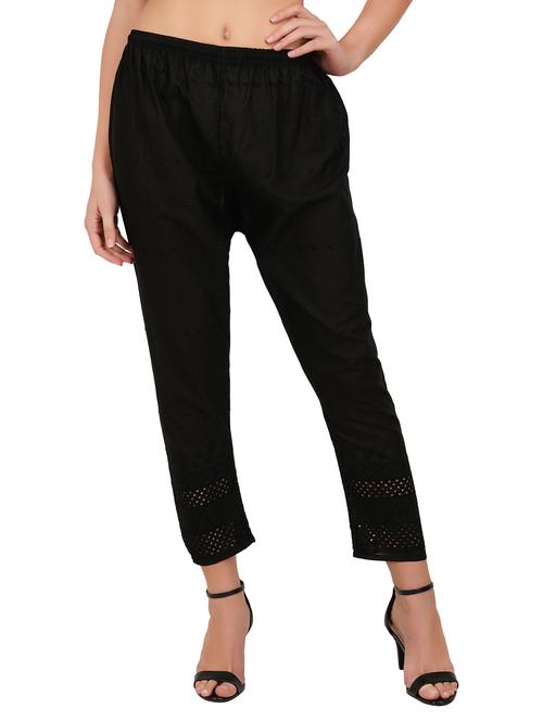 mid rise embroidered straight palazzo - 20058457 - Very Small Image - 1