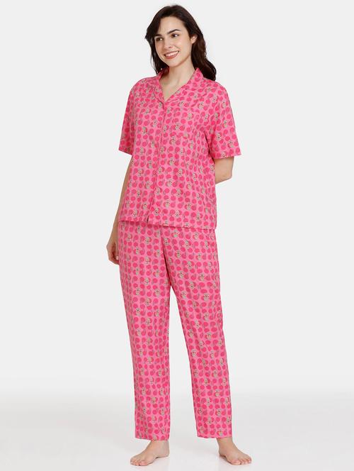 printed top & pyjama nightwear set - 20059247 - Very Small Image - 1