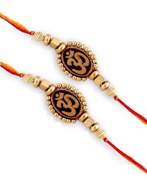 purvani pack of 2 rakhi set with roli chawal & card - 20059352 - Very Small Image - 1