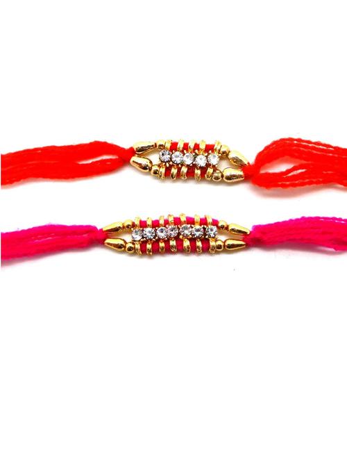 purvani pack of 2 rakhi set with roli chawal & card - 20059391 - Very Small Image - 1