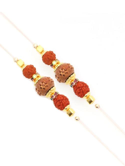 purvani pack of 2 rakhi set with roli chawal & card - 20059441 - Very Small Image - 1