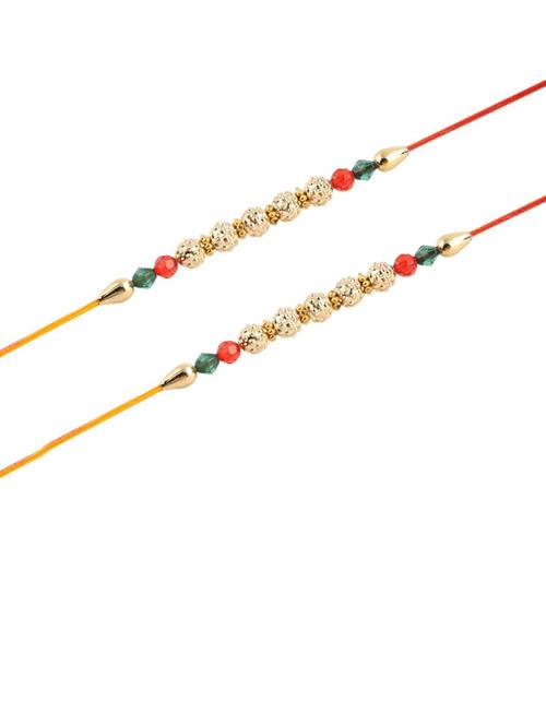 purvani pack of 2 rakhi set with roli chawal & card - 20059456 - Very Small Image - 1