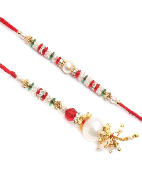 purvani pack of 2 rakhi set with roli chawal & card - 20059490 - Very Small Image - 1