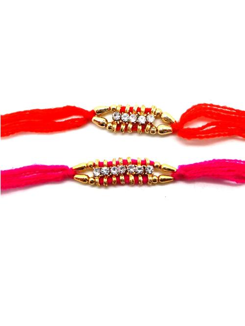purvani pack of 2 rakhi set with roli chawal & card - 20059506 - Very Small Image - 1
