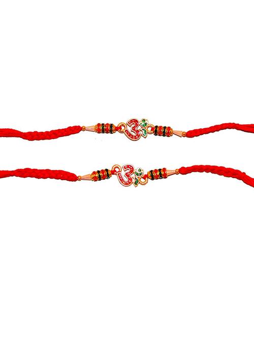 purvani pack of 2 rakhi set with roli chawal & card - 20059536 - Very Small Image - 1