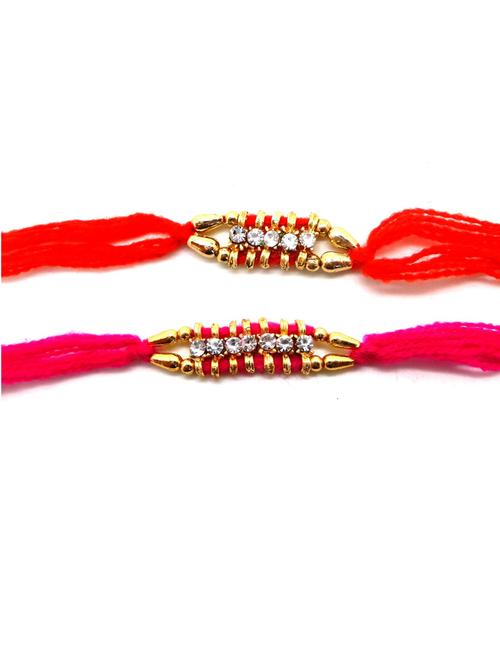 purvani pack of 2 rakhi set with roli chawal & card - 20059552 - Very Small Image - 1