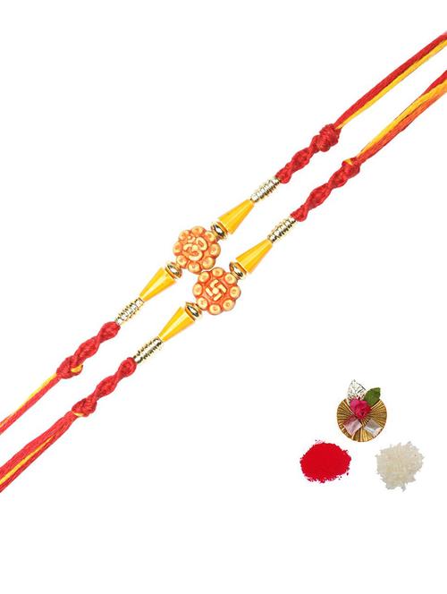 pack of 2 cotton thread rakhi - 20059616 - Very Small Image - 1