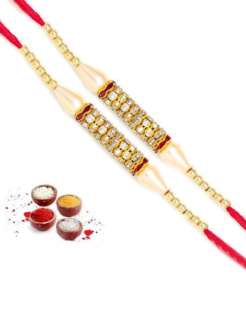 pack of 2 cotton thread rakhi - 20059617 - Very Small Image - 1