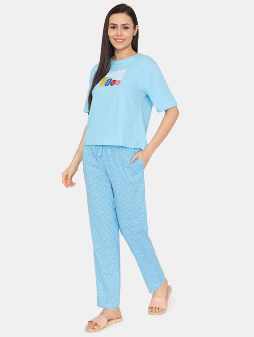 printed top & pyjama nightwear set - 20059660 - Very Small Image - 1