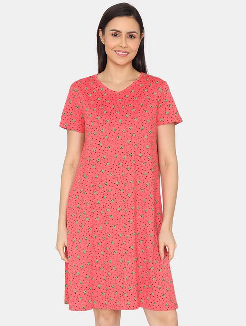 v-neck printed sleepshirts - 20059684 - Very Small Image - 1