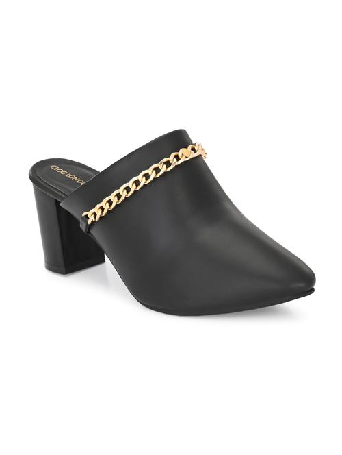 black solid pointed mules - 20059776 - Very Small Image - 1
