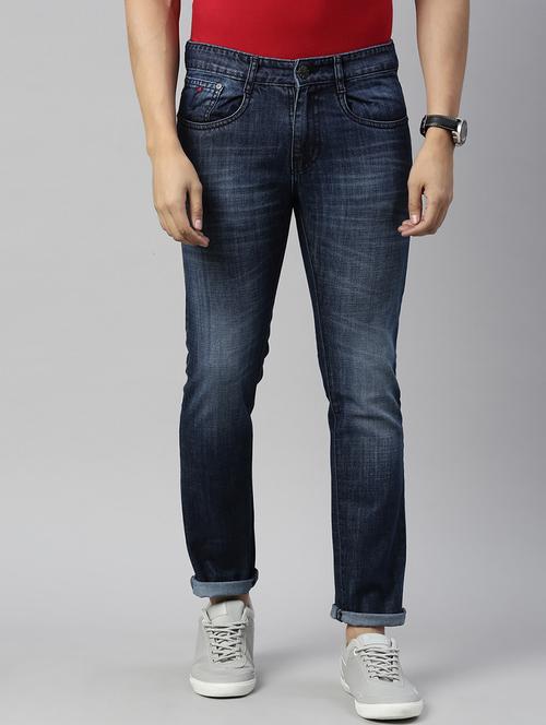 cinocci mens mid rise washed jeans - 20060306 - Very Small Image - 1