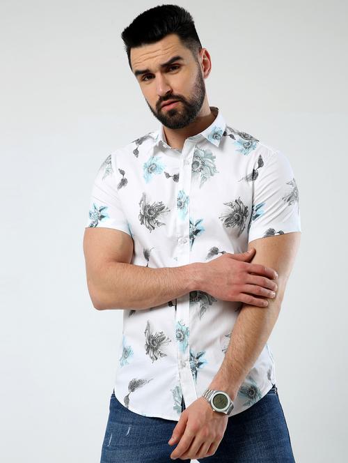 mens florals casual shirt - 20060456 - Very Small Image - 1
