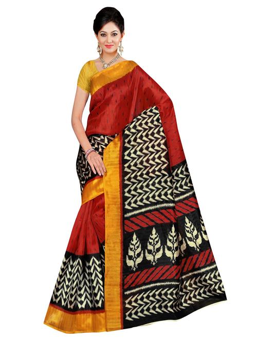 yellow bhagalpuri saree with blouse - 20060918 - Very Small Image - 1