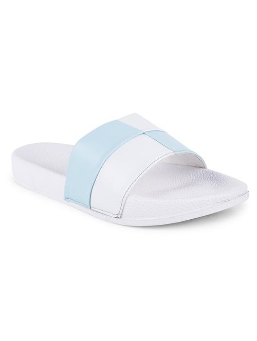 blue synthetic slip on flip flops - 20061218 - Very Small Image - 1