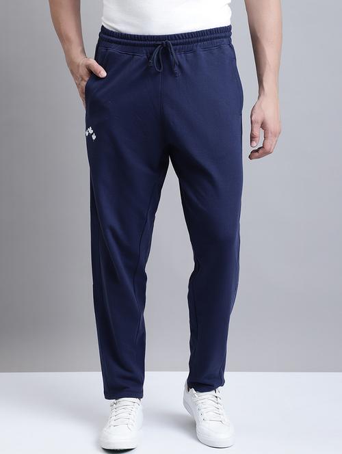 dark blue cotton track pants - 20064057 - Very Small Image - 1
