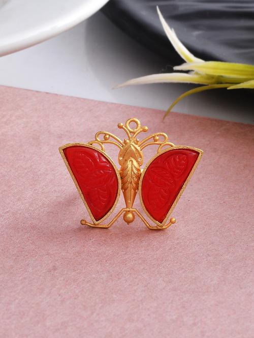 red gold plated finger ring - 20064068 - Very Small Image - 1