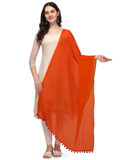 orange chiffon dupatta - 20064175 - Very Small Image - 1