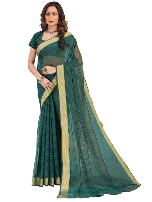 green stripes saree with blouse - 20064964 - Very Small Image - 1